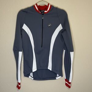 Men's Gray and White Cycling Jacket